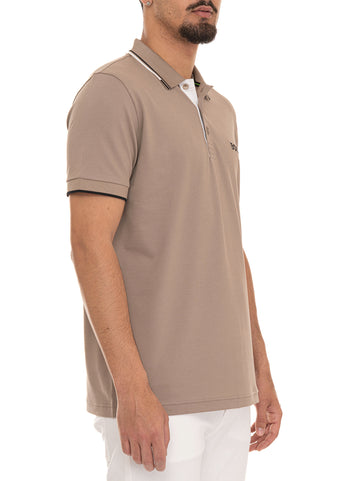 Polo in cotone piquet Fango BOSS Uomo