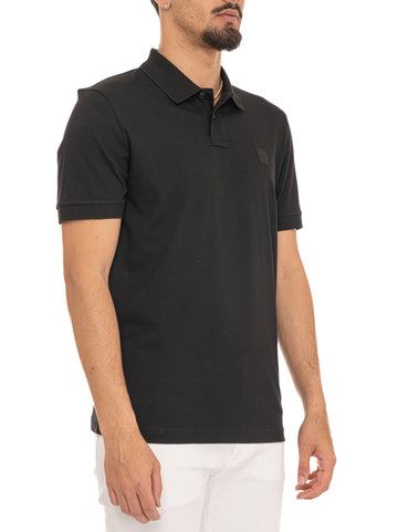 Polo in cotone piquet Nero BOSS Uomo
