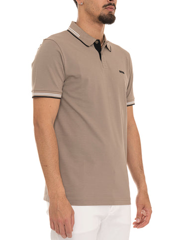 Polo in cotone piquet Fango BOSS Uomo