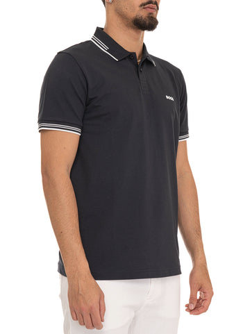 Polo in cotone piquet Blu BOSS Uomo