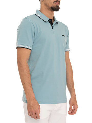 Polo in cotone piquet Turchese BOSS Uomo