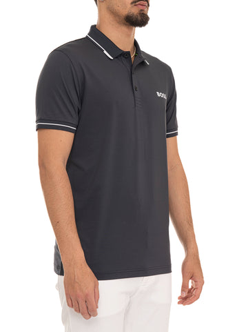 BOSS Men's Blue Jersey Polo Shirt
