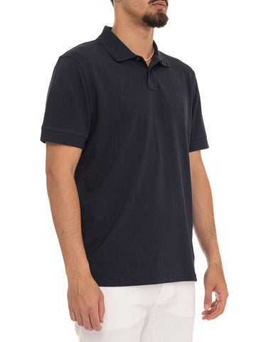 Men's BOSS PRIME Blue Short-Sleeved Polo Shirt