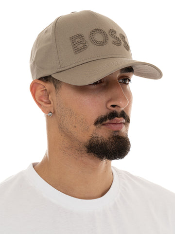 Cappello con visiera PYER-GOLF-TERRACE Verde BOSS Uomo