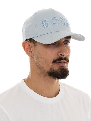 Cappello con visiera PYER-GOLF-TERRACE Celeste BOSS Uomo