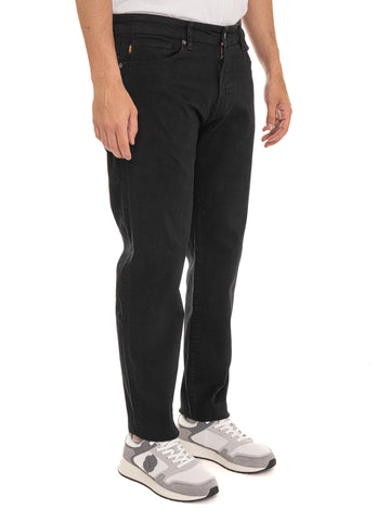 BOSS Men's RE-MAINE Five-Pocket Black Denim Jeans