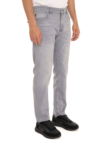 BOSS Men's RE-MAINE Gray Denim 5-Pocket Jeans