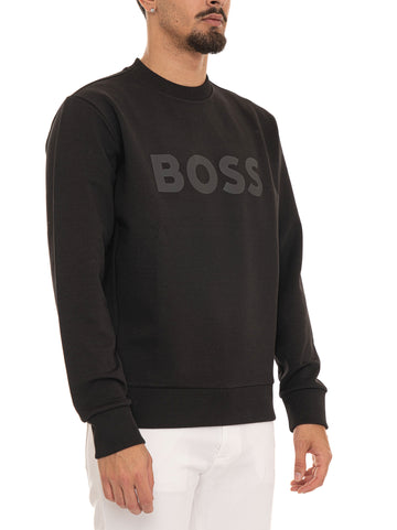 Felpa girocollo SALBO Nero BOSS Uomo
