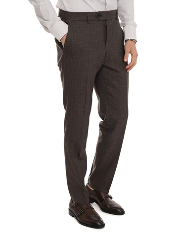 Pantalone classico SUIT-TROUSERS Marrone BOSS Uomo