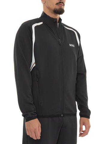 Felpa zip SW-TOC-SPIN Nero BOSS Uomo