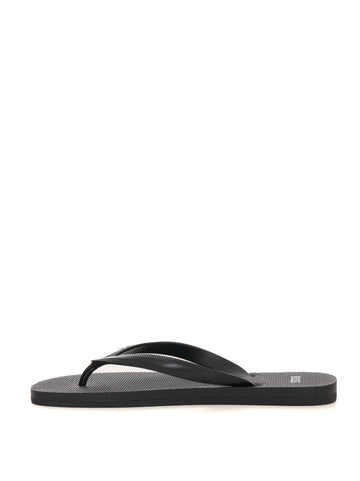 BOSS Men's Black Rubber Flip Flops