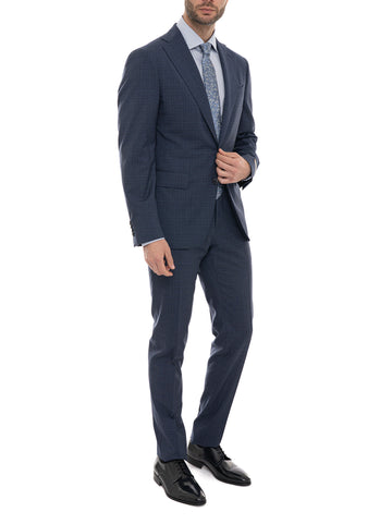 Abito da uomo 2 bottoni Blu medio Canali Uomo