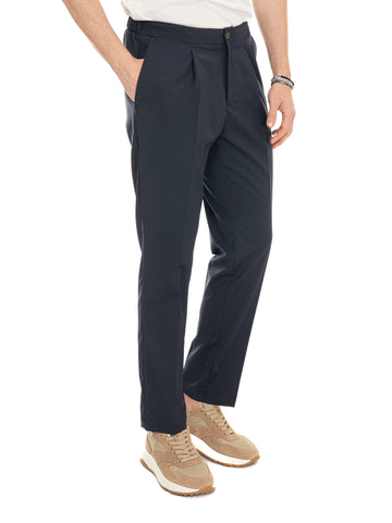 Pantalone modello jogger Blu Devorè Uomo