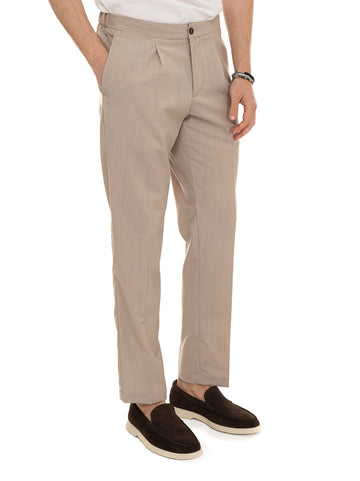 Pantalone modello jogger Taupe Devorè Uomo