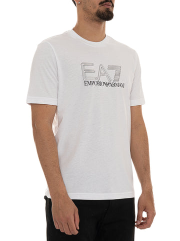 T-shirt girocollo Bianco EA7 Uomo
