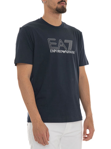 T-shirt girocollo Blu EA7 Uomo