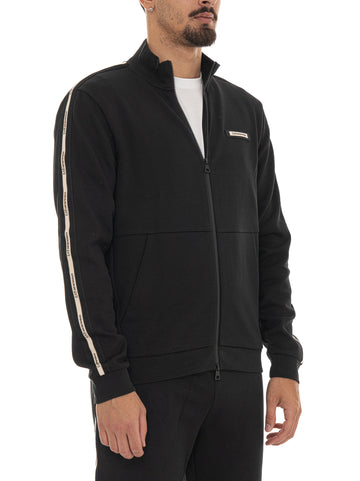 Felpa zip Nero EA7 Uomo