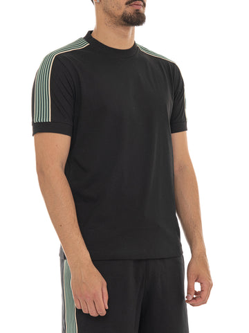 T-shirt Nero-verde EA7 Uomo