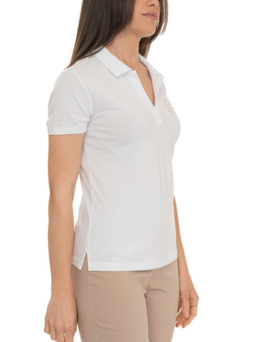 Polo manica corta Bianco EA7 Donna