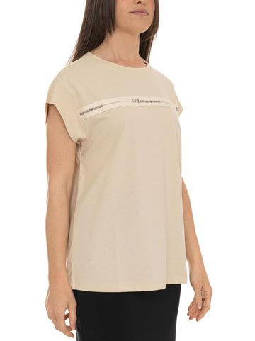 T-shirt Beige EA7 Donna