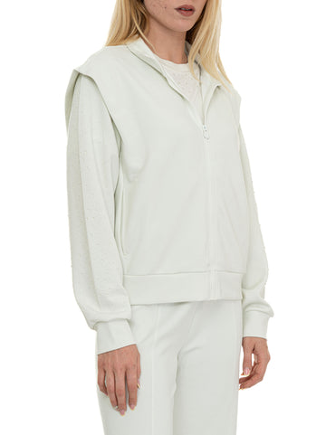 Felpa zip Ghiaccio EA7 Donna