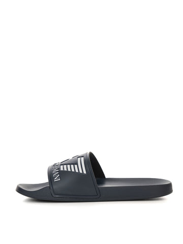 Blue Slippers EA7 Man