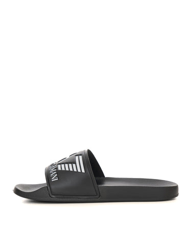 EA7 Men's Black Slippers