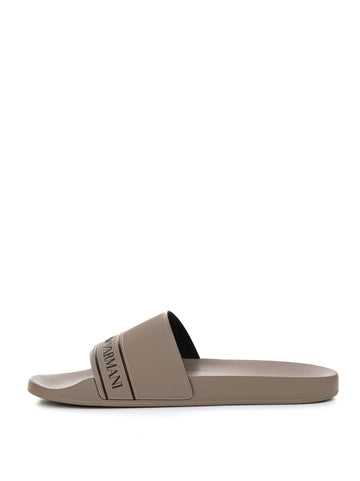 EA7 Men's Taupe Slides