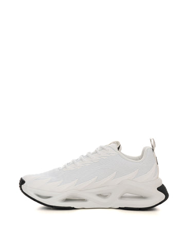 EA7 Men's White Canvas Sneakers