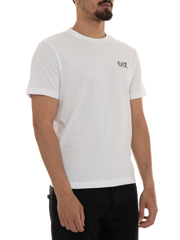White crewneck t-shirt EA7 Man
