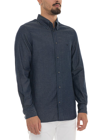 Camicia da uomo in jeans Denim medio Emporio Armani Uomo