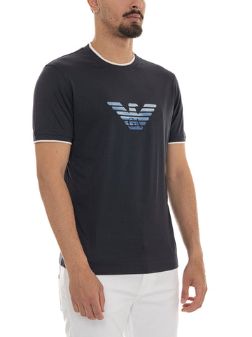 T-shirt girocollo Blu Emporio Armani Uomo