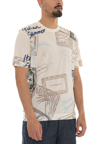 T-shirt mezza manica Bianco Emporio Armani Uomo