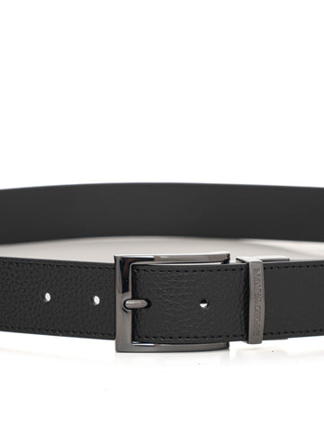 Cintura in pelle Nero Emporio Armani Uomo