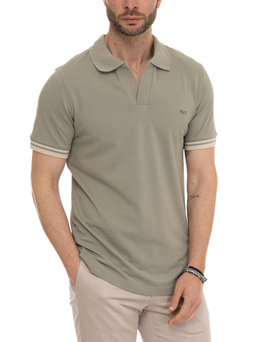 Polo senza bottoni Verde Fay Uomo