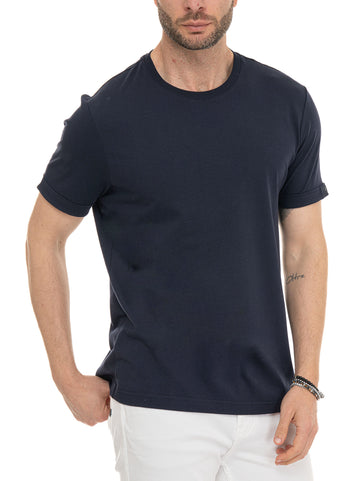 T-shirt girocollo mezza manica Blu Fay Uomo