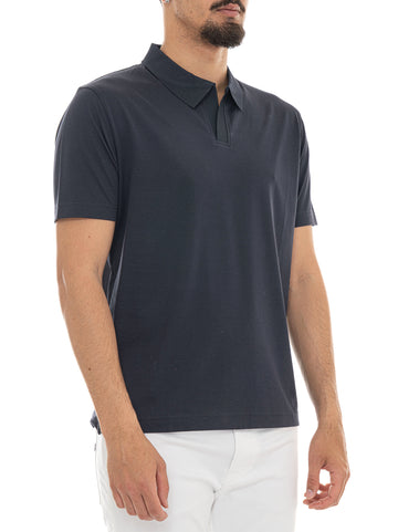 Polo senza bottoni Blu Gant Uomo