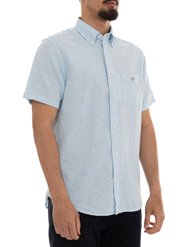 Camicia mezza manica Azzurro Gant Uomo