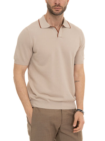 Polo manica corta Beige Gran Sasso Uomo