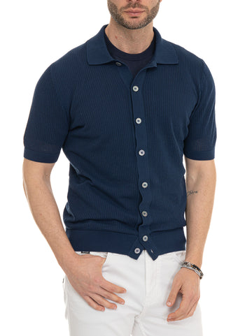 Camicia in maglia Blu medio Gran Sasso Uomo