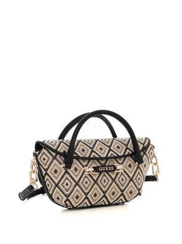 Borsa modello clutch Sophia mini satchel Nero Guess Donna