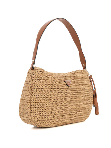 Borsa in rafia Ofelia hobo shoulder bag Beige Guess Donna