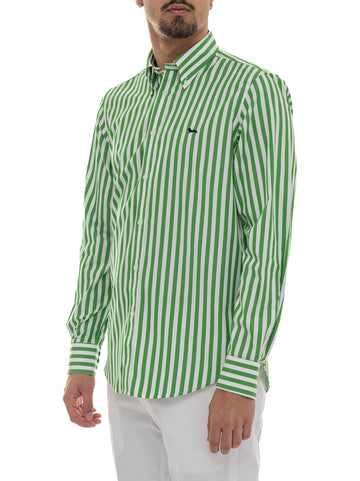 Camicia casual CRQ001 Verde Harmont & Blaine Uomo