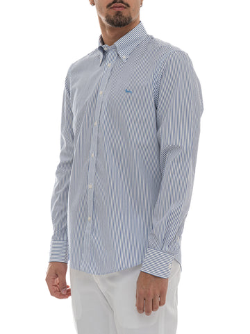 Camicia casual CRQ074 Blu Harmont & Blaine Uomo