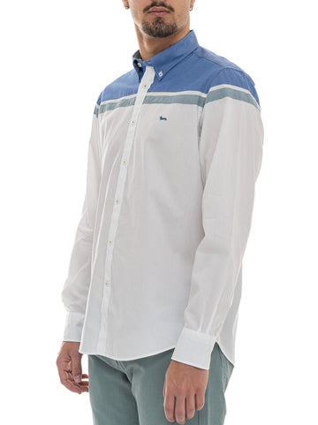 Camicia casual CRQ606 Bianco-denim Harmont & Blaine Uomo