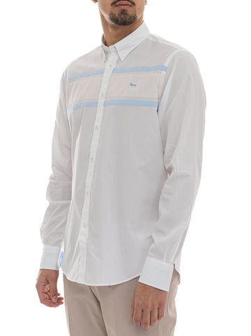 Camicia casual CRQ607 Bianco-beige Harmont & Blaine Uomo