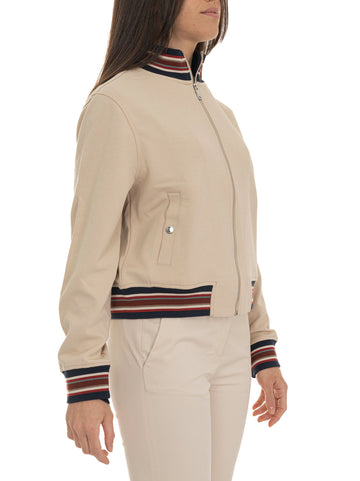 Felpa zip Beige Harmont & Blaine Donna
