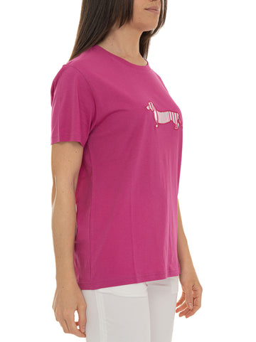T-shirt mezza manica Fucsia Harmont & Blaine Donna