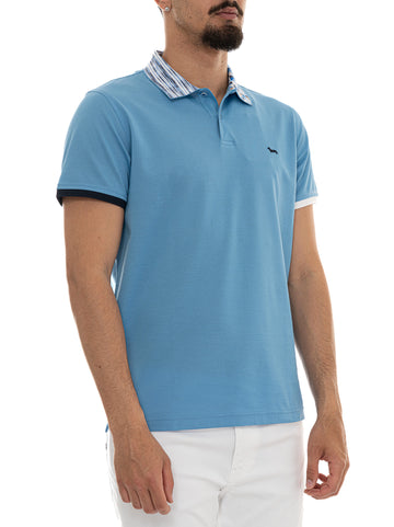 Polo manica corta LRQ375 Celeste Harmont & Blaine Uomo