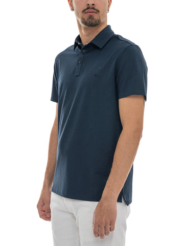 Polo manica corta LRQ469 Blu Harmont & Blaine Uomo
